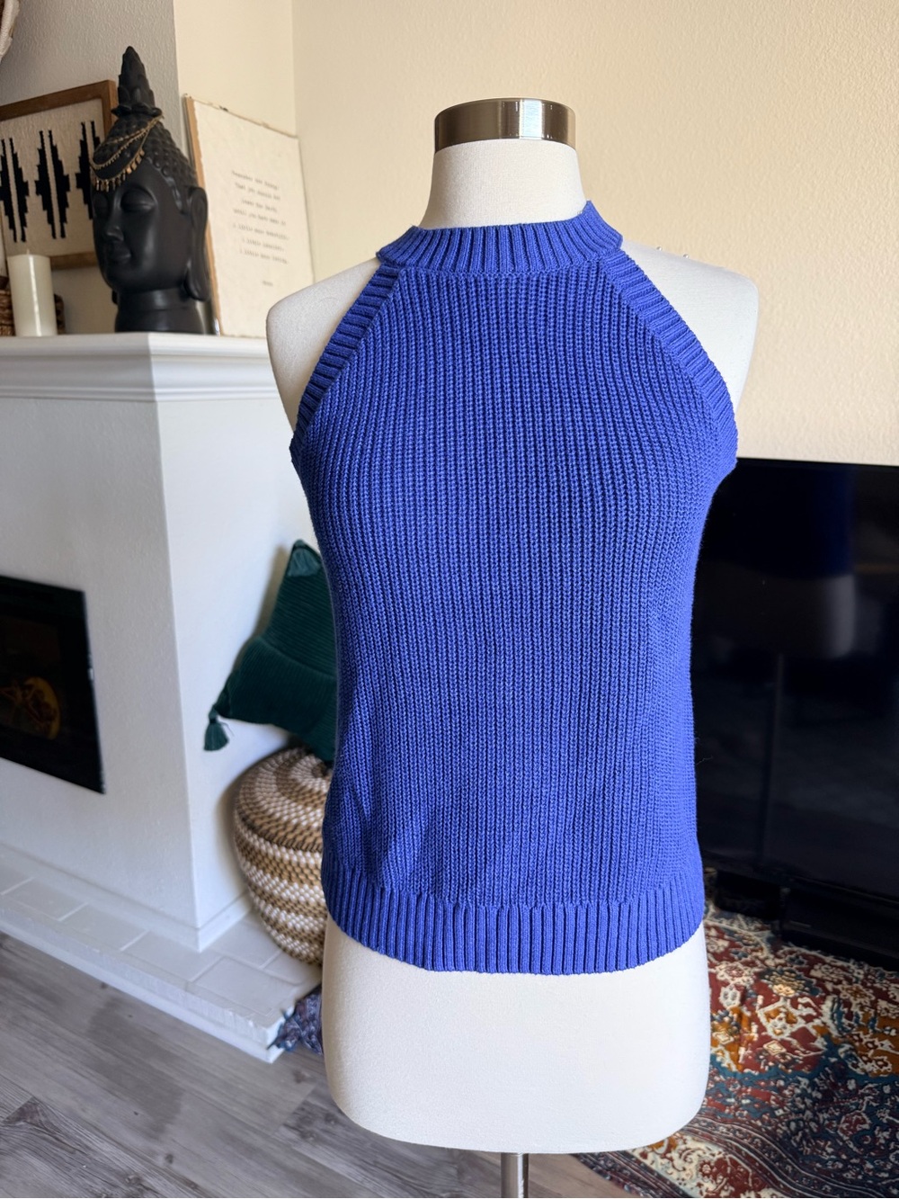 Old Navy Ribbed Halter Tank Top - Royal Blue